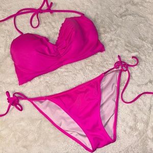 XS & 32D Victoria’s Secret teenie bikini swim pink set